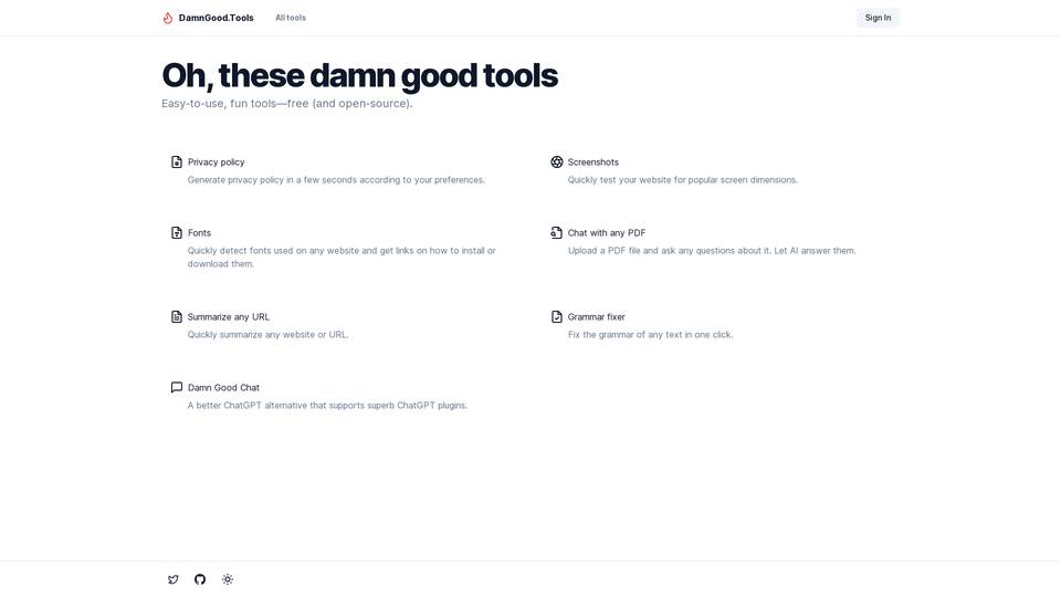 Damn Good Tools