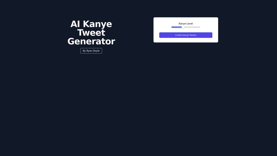 Kanye Tweet Generator