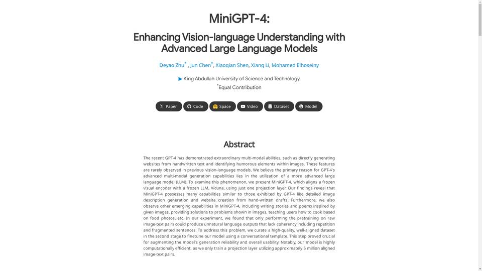 Minigpt-4