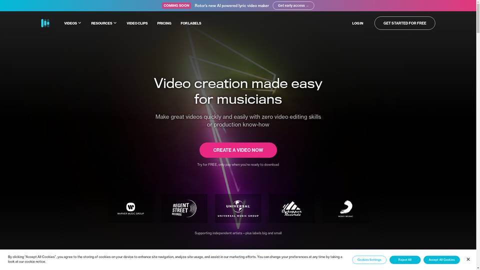 Lyric Video Maker By Rotor Videos